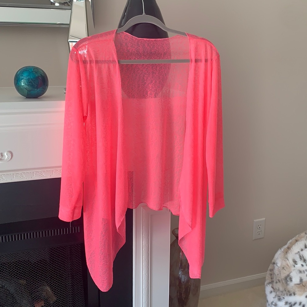 Beautiful bright Pink sheer Cardigan NEW